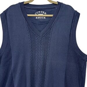 Cutter & Buck Sweater Vest XL Navy Blue Preppy Minimalist